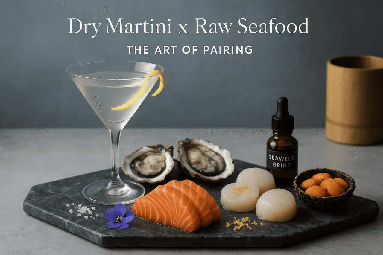 Dry Martini Với Hải Sản Tươi Sống Nghệ Thuật Kết Hợp Đỉnh Cao