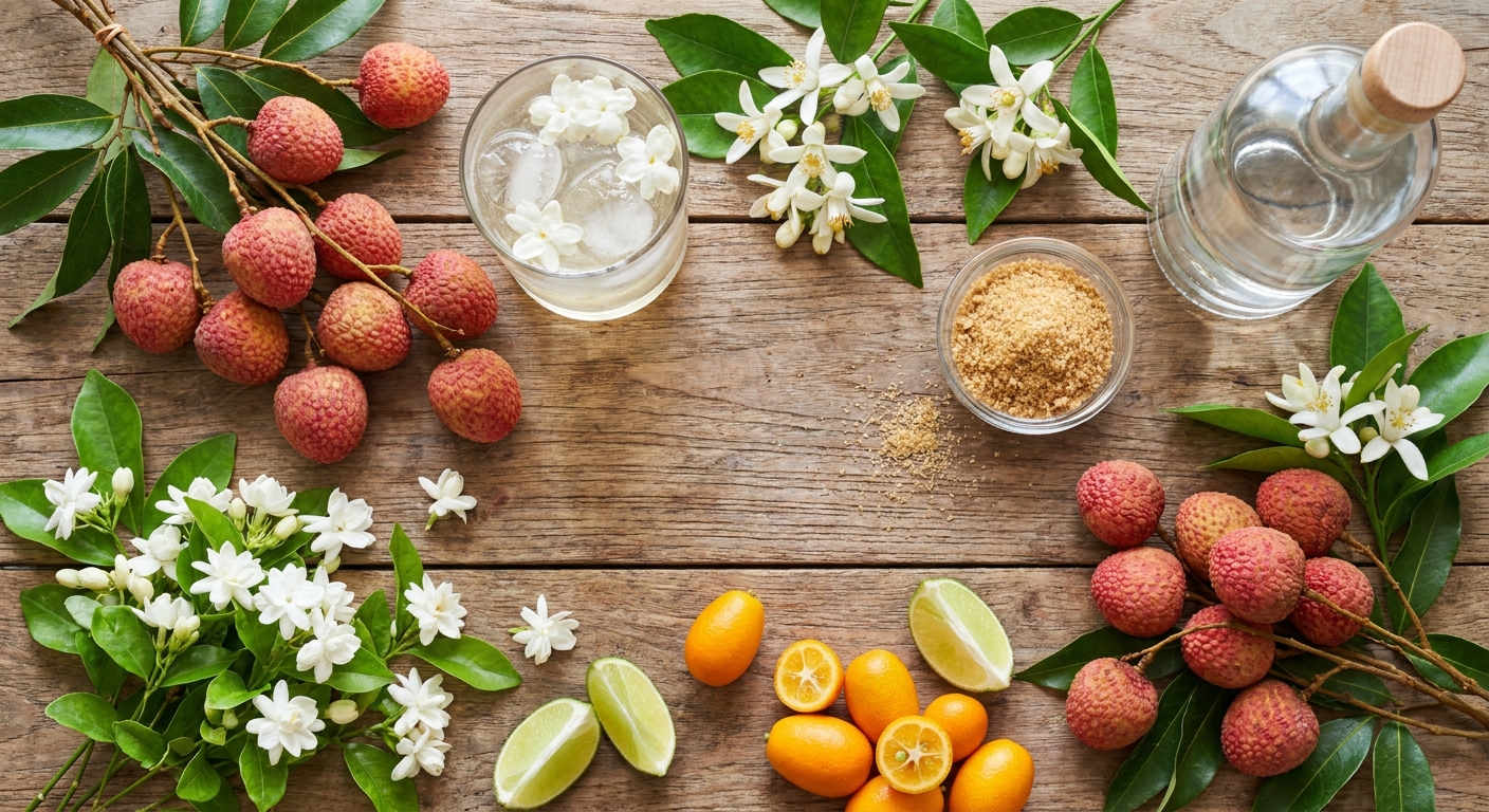 Nguyên liệu Việt thay thế elderflower: vải thiều, hoa nhài, hoa bưởi
