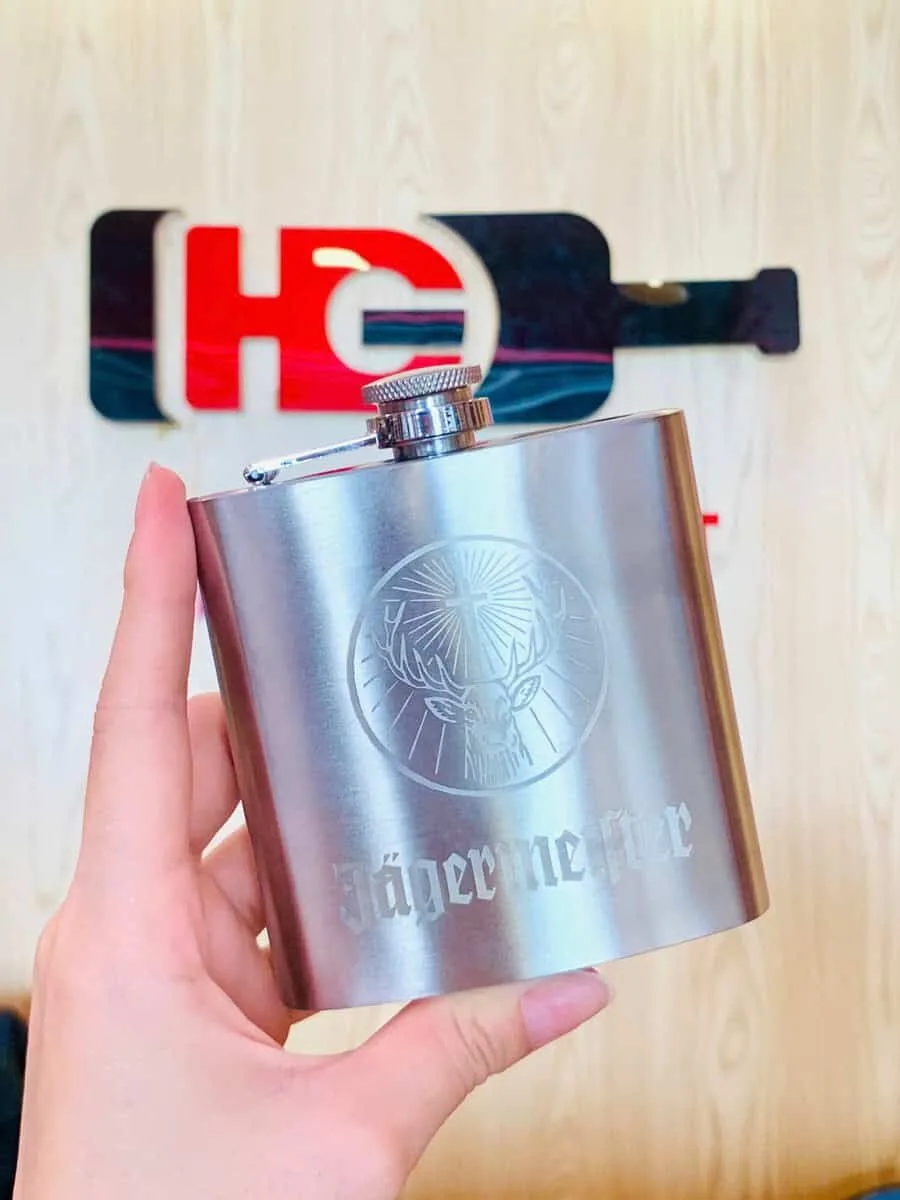 Bình Hipflask Jagermeister Bạc kèm phễu 170ml