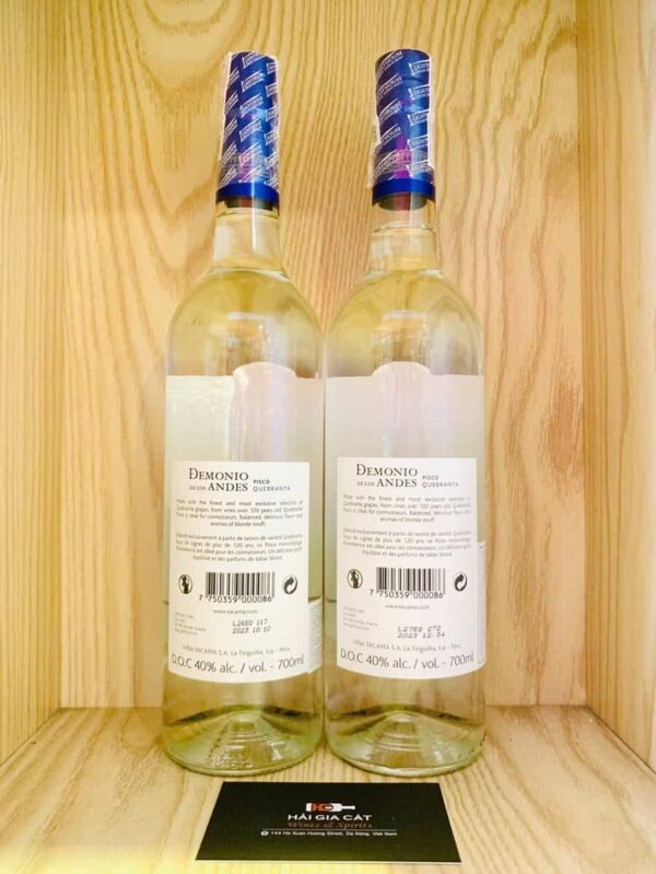 Rượu Pisco Demonio de Los Andes Quebranta