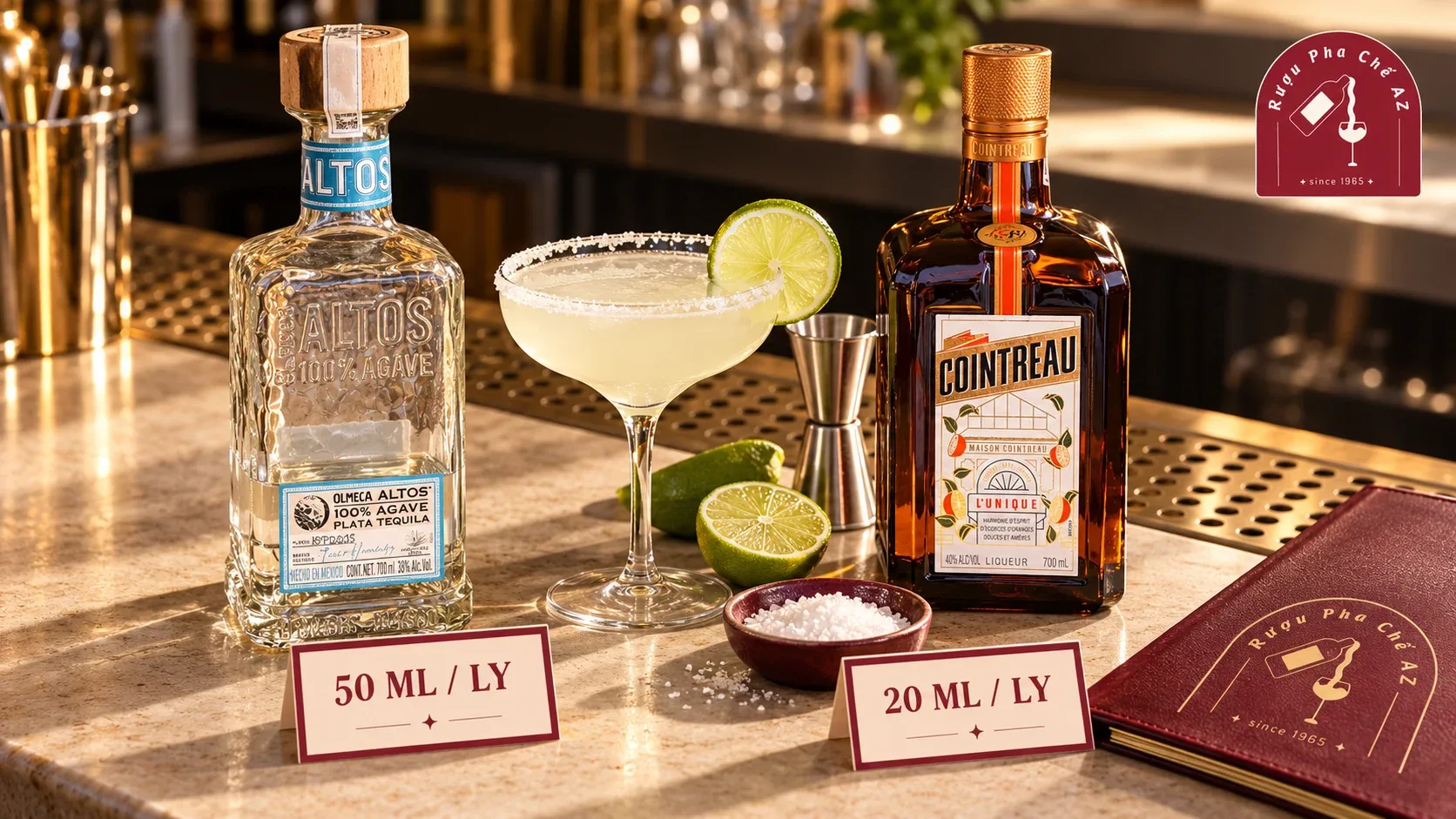 Olmeca Altos Plata và Cointreau minh họa thành phần hết trước quyết định số ly Margarita